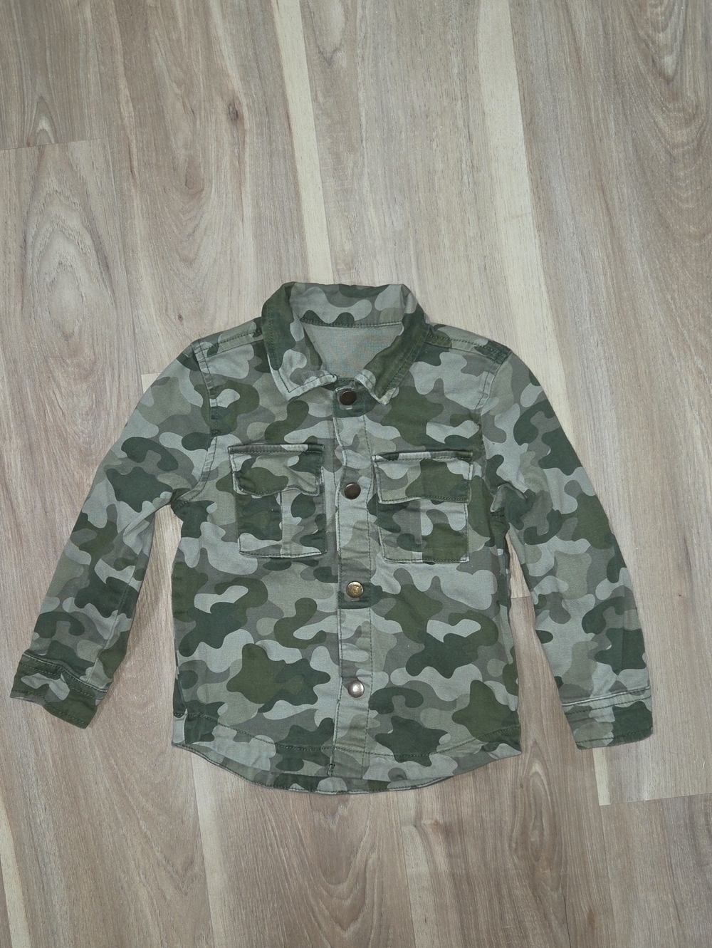 •Okie Dokie• Toddler Boys Camo Jean Jacket